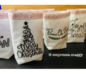 ITH Stickdatei - Lichtbeutel Weihnachts Sprüche